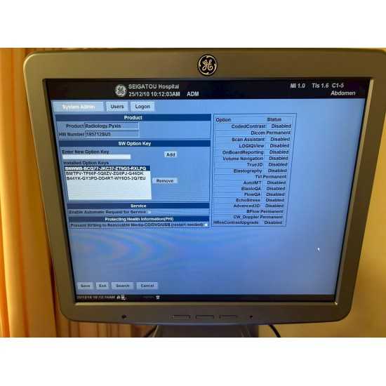 Ultrasuono GE Logiq S8 Anno 2012